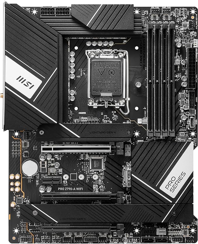 MSI PRO Z790-A WiFi Intel Chipset LGA1700 DDR5 ATX Gaming Motherboard - Image 2